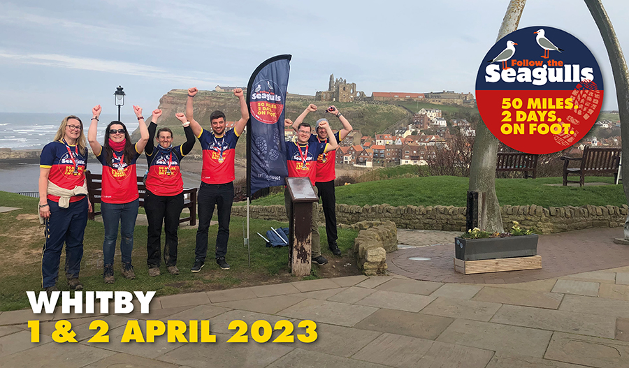 Follow the seagulls 2023 Whitby. April 1 and 2