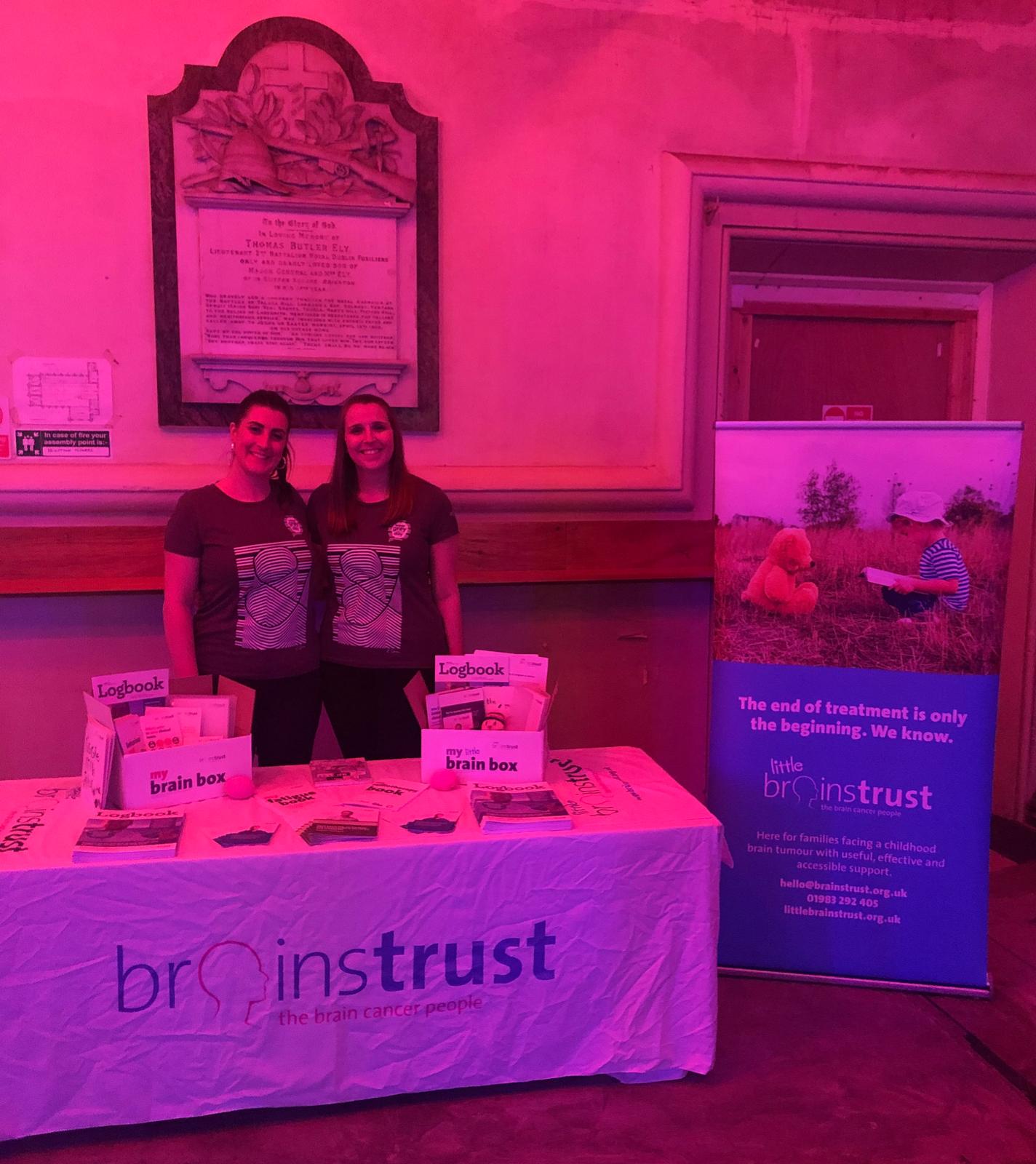 Picture of Steph and Molly from brainstrust team standing at a brainstrust party at Ravi's dream launch party